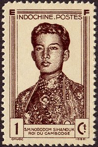 Norodom Sihanouk roi du Cambodge