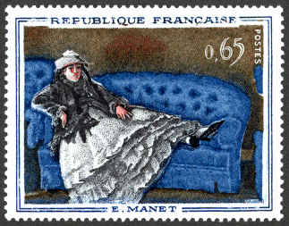 Madame Manet au canapé bleu