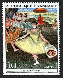 Danseuse au bouquet saluant, par Degas